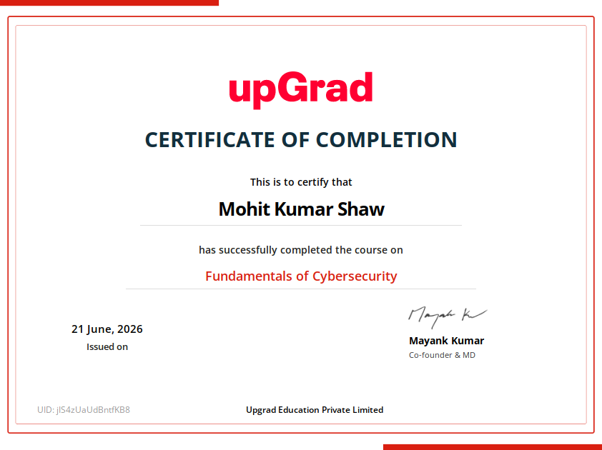 Certificate