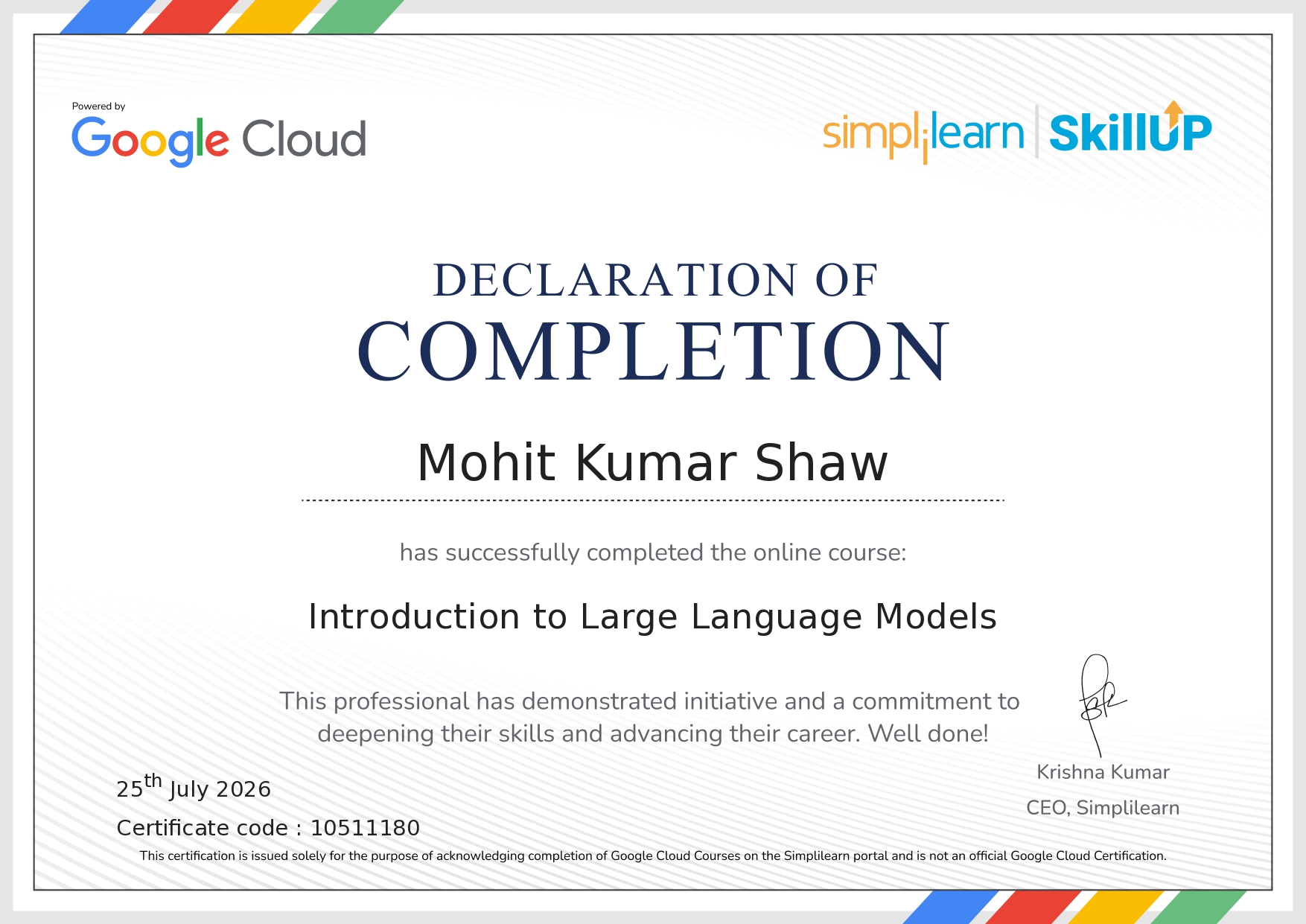 Certificate